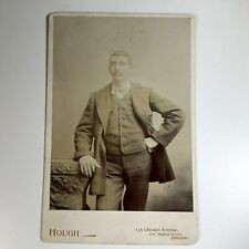 Cabinet Card Photo Photograph Standing Young Man -Hough Chicago IL picture