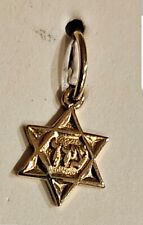 VINTAGE 50s 60s  12K GOLD FILLED Tiny Small Pendant JEWISH MAGEN DAVID Star picture