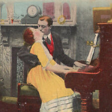 1913 I'm Taking Piano Lessons Kissing teacher Maryville Missouri Postcard picture