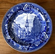 Antique 1899 Wedgwood Old North Church Salem ￼MA Blue Souvenir Historical Plate picture