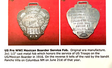 Mexican Border War 1916 Pancho Villa Raid Medal Fob RARE picture
