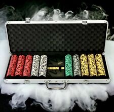 Professional 500 13.5g Poker Chips Set Cards Dice Limited Edition Invicta Watch picture