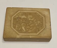 RARE GERMAN CERAMIC Springerle Butter Cookie Stamp Press Mold  Octagon Nativity picture