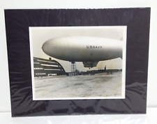 Original Vintage Hollywood 8x10 Photo - US Navy Blimp  Matted to 11x14 picture