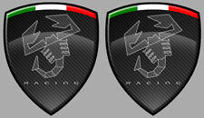 2 x ABARTH FIAT 500 RACING ITALY STICKER RACING STICKERS 8cm AB069 picture