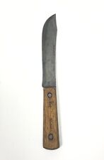 VTG OLD HICKORY 1843 SHAPLEIGH'S HAMMER FORGED BUTCHER KNIFE USA CARBON STEEL picture