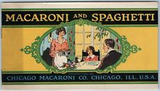c1920s Chicago Macaroni Co Macaroni and Spaghetti Advertising Booklet Recipe 7M picture