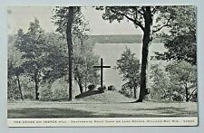 Cross on Vesper Hill Williams Bay Wisconsin C.R. Childs Postcard 1946 Post 6910 picture