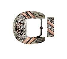 Bull Rider Conroe 2 Piece Belt Buckle Hand-Engraved picture