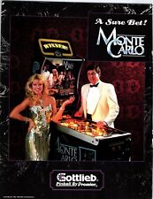 Monte Carlo Laser War Pinball Machine Game Magazine AD 1987 Original Vintage picture