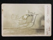 Freeport Illinois IL Cute Child In Stroller Antique Cabinet Photo picture
