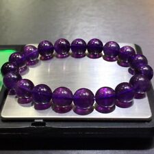 10mm Genuine Natural Purple Amethyst Crystal Beads Bracelet picture