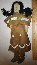 Plains Indian Beaded + Leather Doll picture