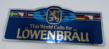 Lowenbrau Beer Sticker Vintage 80's Foil Promo 8x3