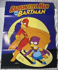 Radioactive Man & Bartman Vintage Promo Poster Signed Matt Groening 20X28 picture