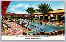 Therapeutic Natural Hot Mineral Water Pool-Desert Hot Springs CA-VTG Postcard picture