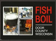 Fish Boil Door County Wisconsin WI Posted Vintage Postcard picture