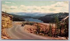Donner Pass Summit Historic Lake Sierra Nevada Mountains Postcard UNP VTG Unused picture