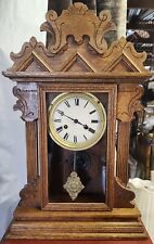 Antique Oak Ansonia Gingerbread/Cottage Clock, 8 Day Excellent Running  picture