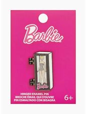 Barbie Doll Box w/ Vintage 1959 Barbie Iconic Swimsuit Hinged Enamel Pin NEW picture