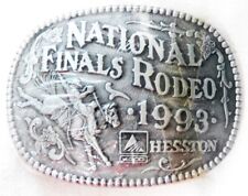 NOS 1993 HESSTON NATIONAL FINALS RODEO BELT BUCKLE - ORIGINAL WRAPPER picture