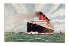 SS AQUITANIA AT SEA, CUNARD SHIP LINE, ARTIST IMAGE ~ 1930s picture