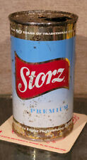 1958 STORZ STEEL FLAT TOP BEER CAN OMAHA NEBRASKA OPENED & EMPTIED picture