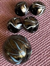 Vintage Late 1800’s Glass Venetian Fancy Trade Beads. Lot Of 5. picture