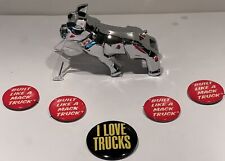 VINTAGE Mack Truck Bulldog Hood Ornament Patent 87931 Genuine Chrome w/ 5 Pins picture