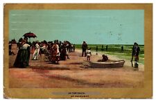 1910 On The Beach at Rockaway, Early Beach Scene, NY Postcard picture