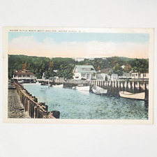 Water Witch Basin Boat Shelter Water Witch, New Jersey VTG Postcard picture