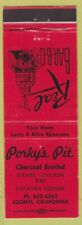 Matchbook Cover - Porky's BBQ Pit Loomis CA picture