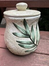 Hand Painted Monstera Jar picture