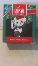 Hallmark Ornament  1990 Child's Fourth Christmas panda (NEW) picture
