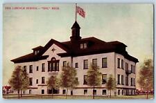 Soo Michigan MI Postcard The Lincoln School Building Exterior c1910's Antique picture