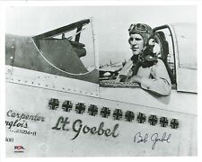 ROBERT GOEBEL SIGNED 8X10 (D) PSA DNA AN20893 WWII ACE 11V P-51 ACE picture