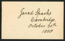 JARED SPARKS (1789-1866) autograph cut | President of Harvard - signed picture