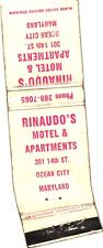 Rinauldo's Motel & Apartments Ocean City, Maryland Vintage Matchbook Cover picture