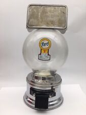 Vintage Penny 1 Cent Ford Gum Gumball Machine with Advertisement Topper picture