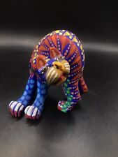 Cat Figurine - Oaxaca Woodcarving Hand Painted Signed ZENY FUENTAS AS IS picture