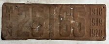 Old MN. Antique Automobile Vintage 1918 1919 1920 Minnesota License Plate 25165 picture