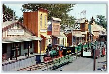 c1960 Riverside Park RTE Eldorado Miniature Train Agawam Massachusetts Postcard picture