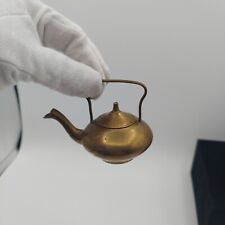 Vintage Miniature Brass Tea Pot With Lid 2.5