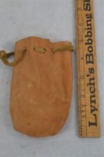  leather pouch bag 5 x 3 in. natural hand made 18th 19th c reenactment replica  picture