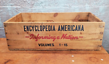Antique Vintage 1949 Encyclopedia Americana Wooden Box Crate for Volumes 1-15 picture