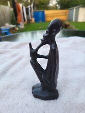 Ebony Carved Hand Figurine African Wood Vintage Statue Tribal Figurine picture