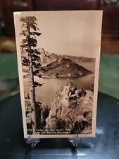 Early 1900s RPPC Postcard Real Photo Crater Lake National Park Oregon Sawyers picture