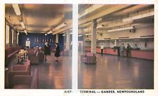 GANDER Newfoundland Canada postcard Airport terminal interior picture