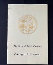 1995 South Carolina Governor's Inaugural Program Booklet. David Beasley picture