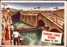 1954 Topps Scoops #10 Panama Canal Opened 8/15/1914 Set Break C686 picture